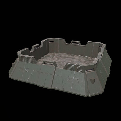 Military Outpost Kit PBR Low-poly 3D model