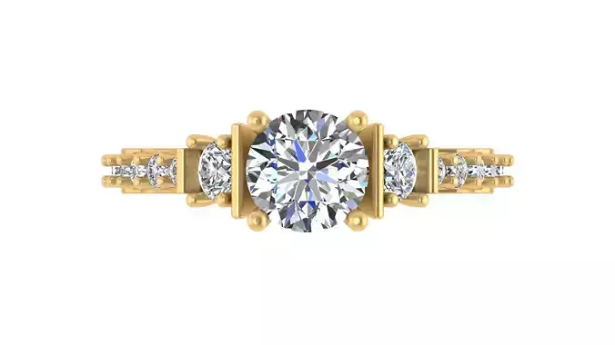 Classic Three-Stone Engagement Ring 