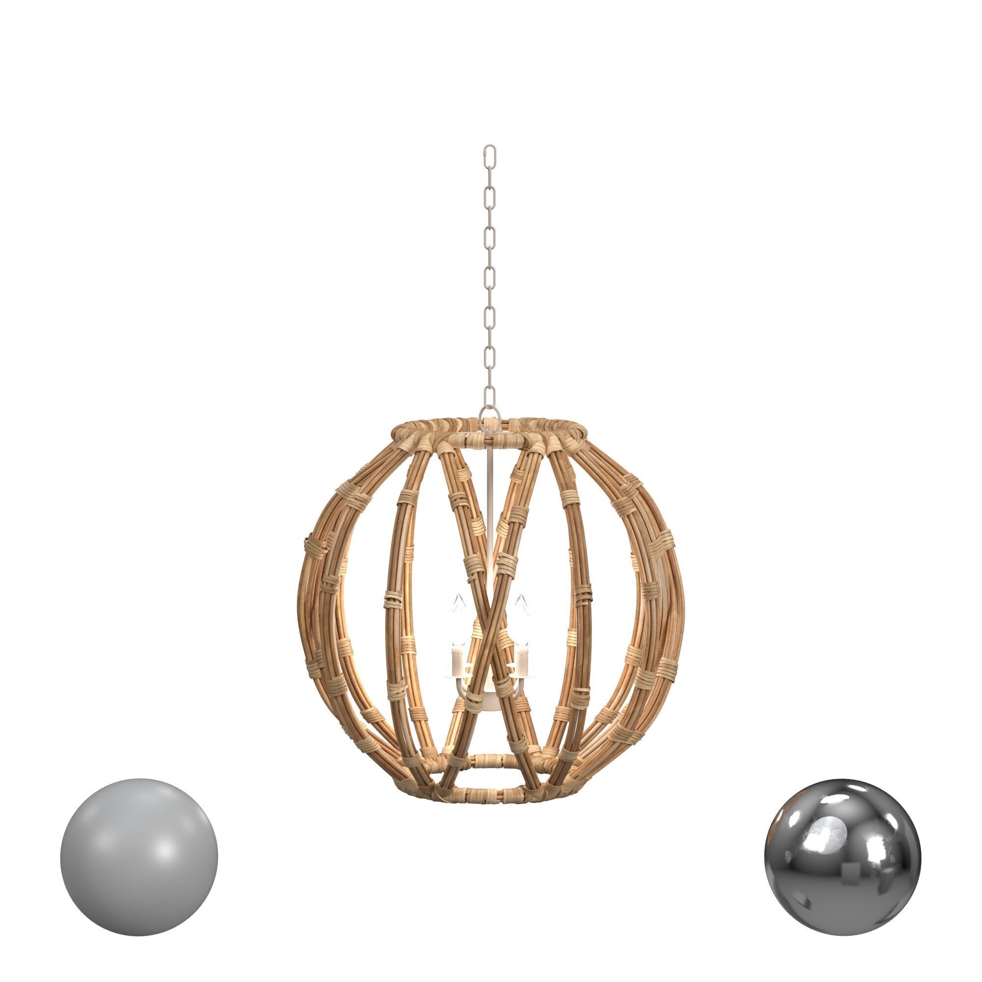 Bassett Mirror Company Ceiling Lights Archdale Pendant Lamp 3D model_1