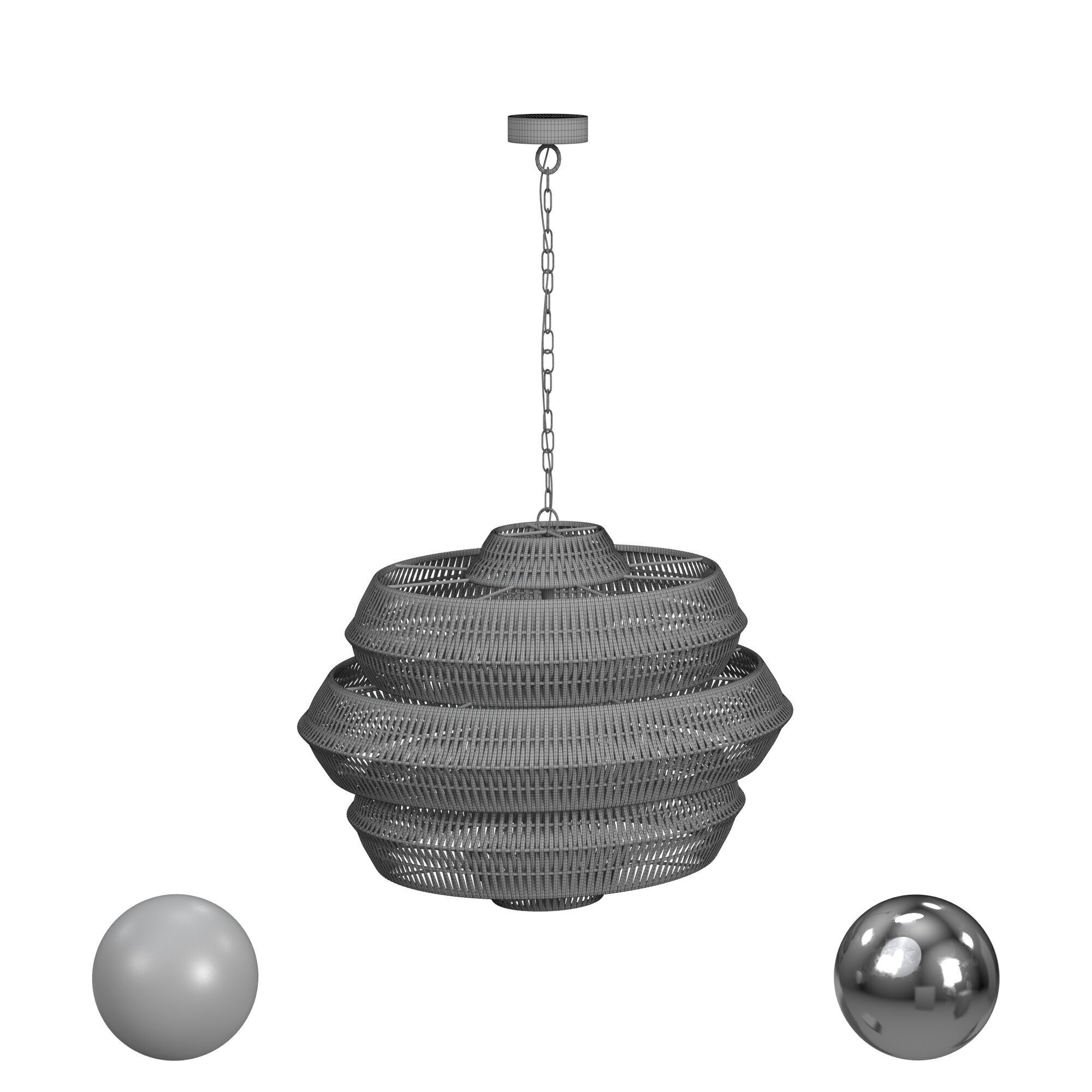 Antibes Chandelier Small 3D model_3