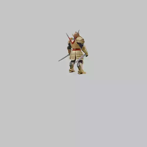 Ornate Samurai-Inspired Armor 3D Model