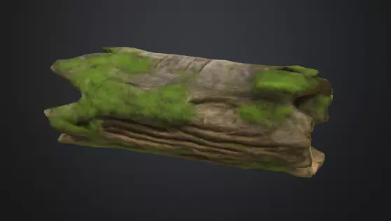 Tree Moss Trunk 3D model_0