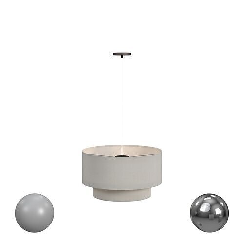 Meadow 3 Light Drum Chandelier 3D model