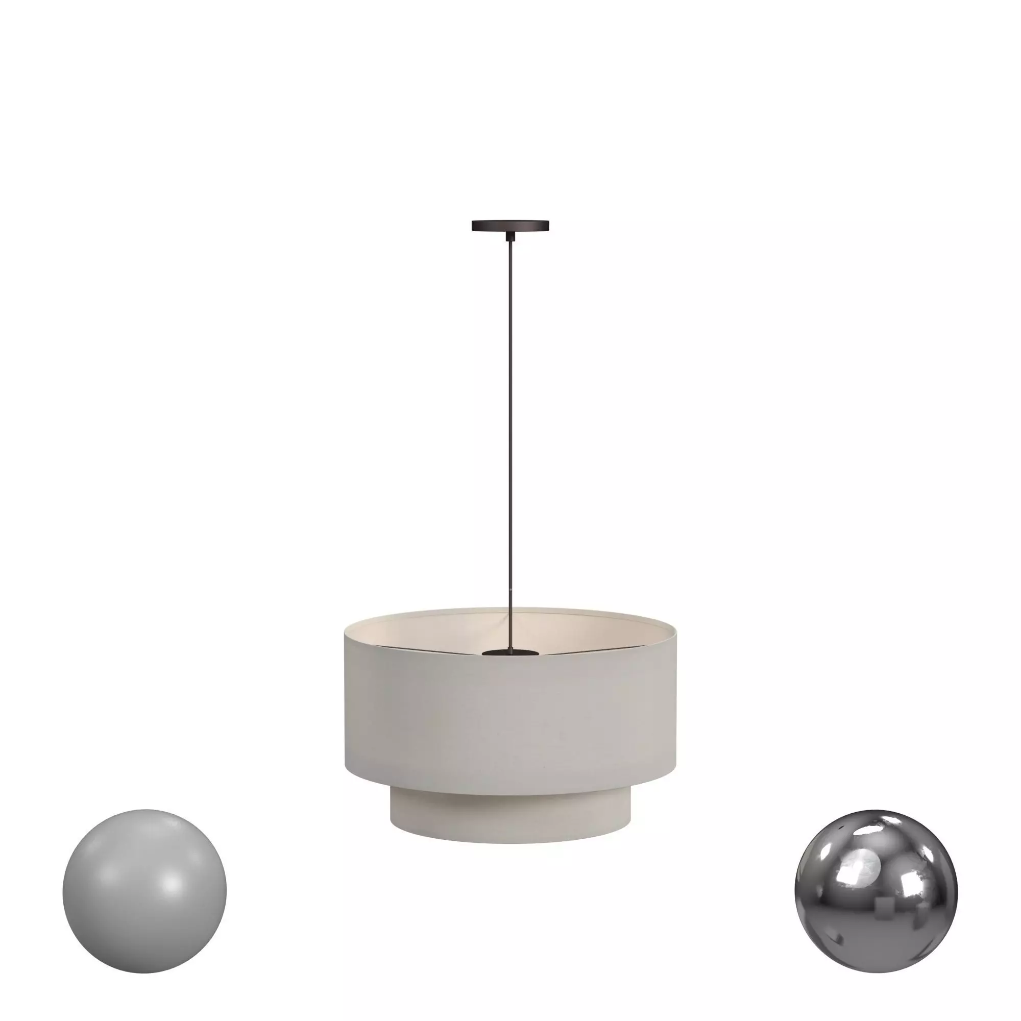 Meadow 3 Light Drum Chandelier 3D model_0