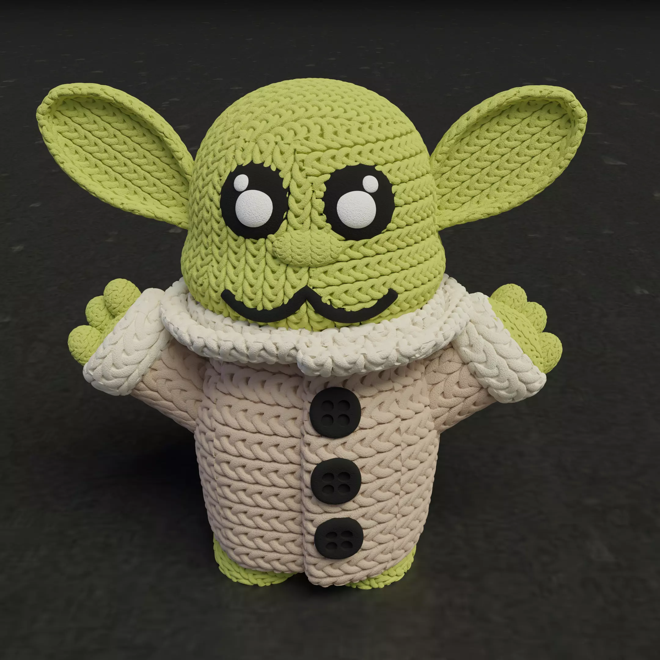 Knitted Baby Alein 3D print model