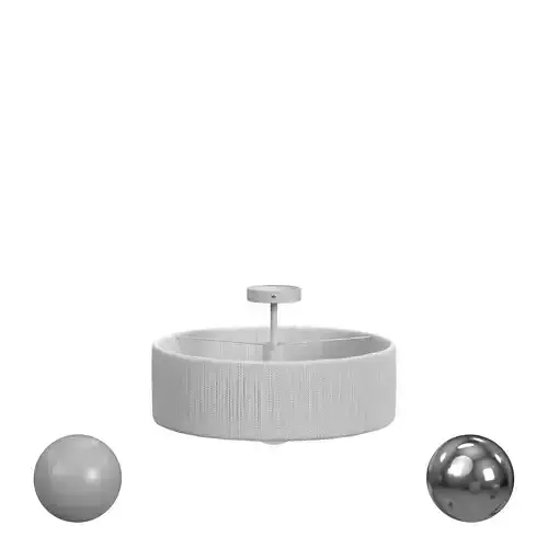 Rattan Fiber 1 Light Semi Flush Mount Ceiling Light