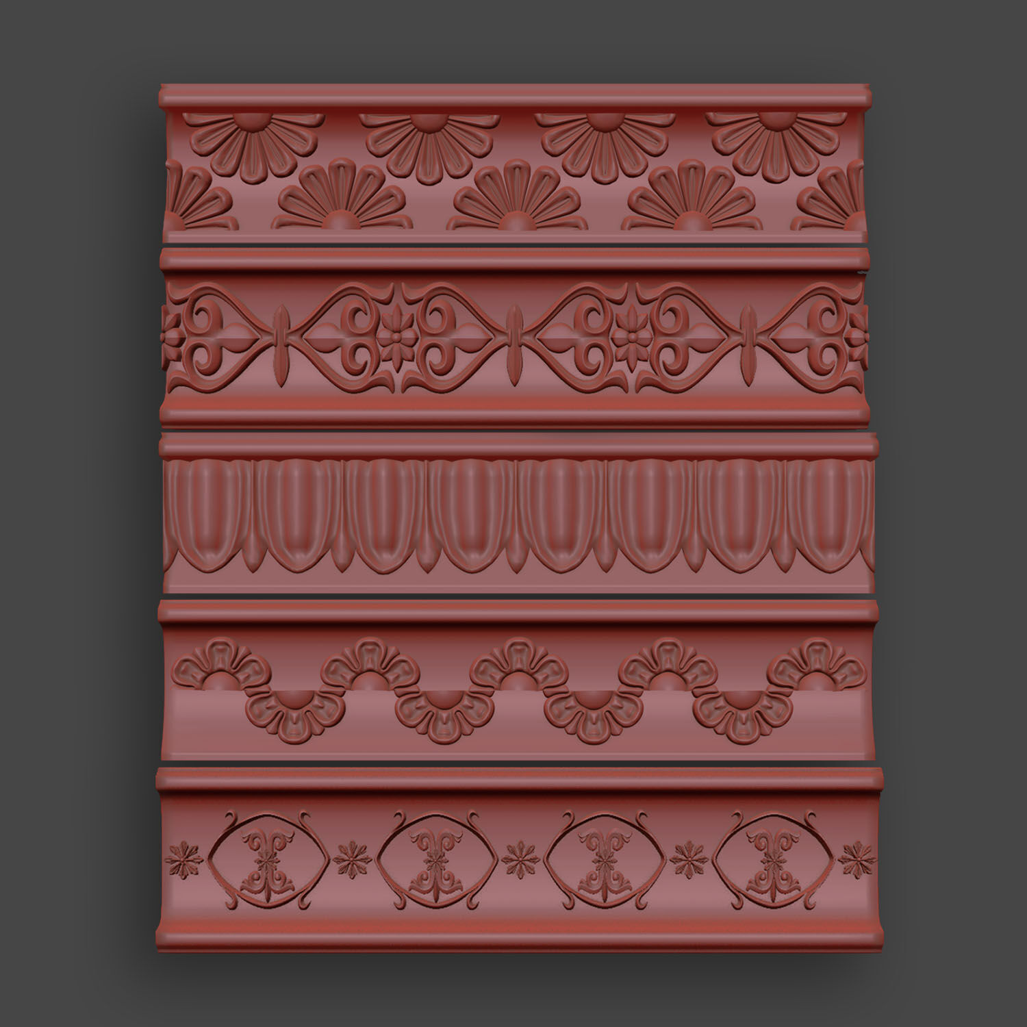 5 Borders Ornamental Pack 8 3D model_18