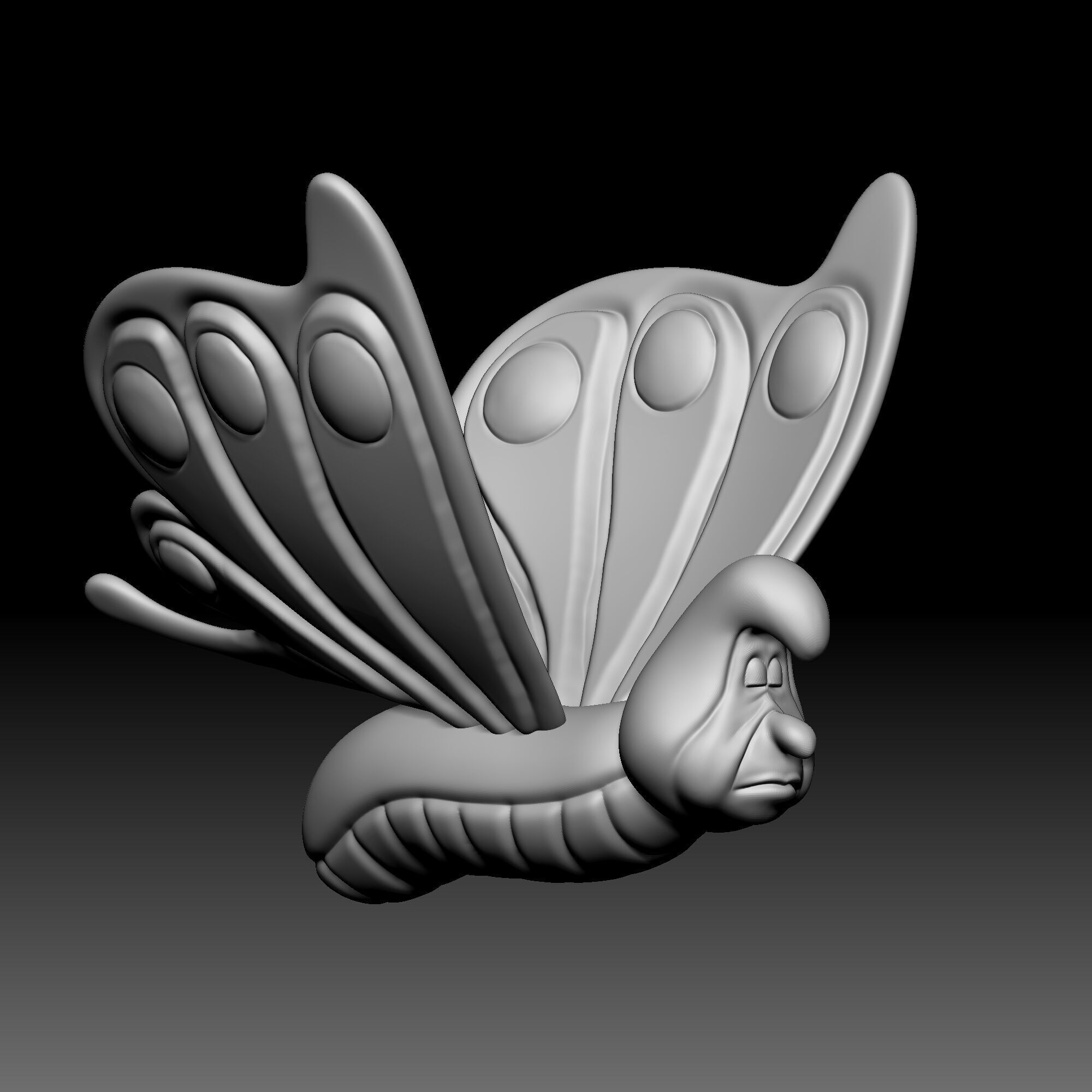 Caterpillar - Alice in Wonderland - 030 3D print model_8