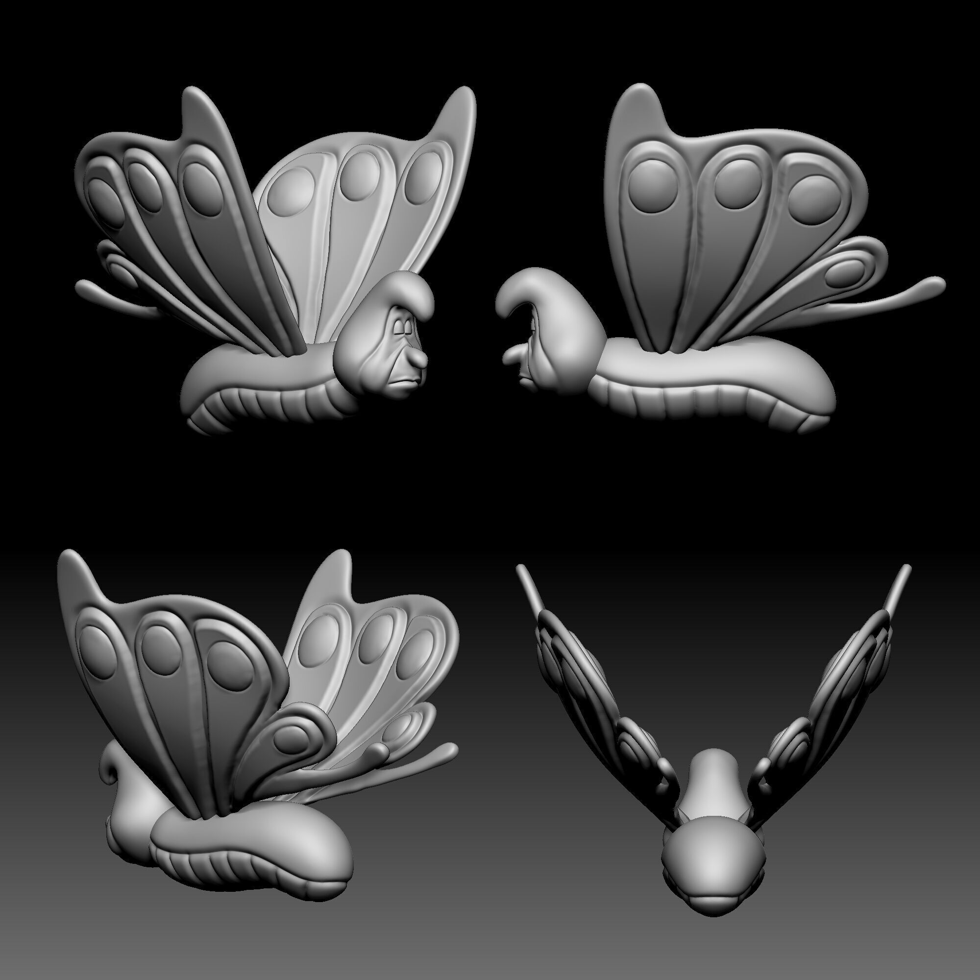 Caterpillar - Alice in Wonderland - 030 3D print model_9