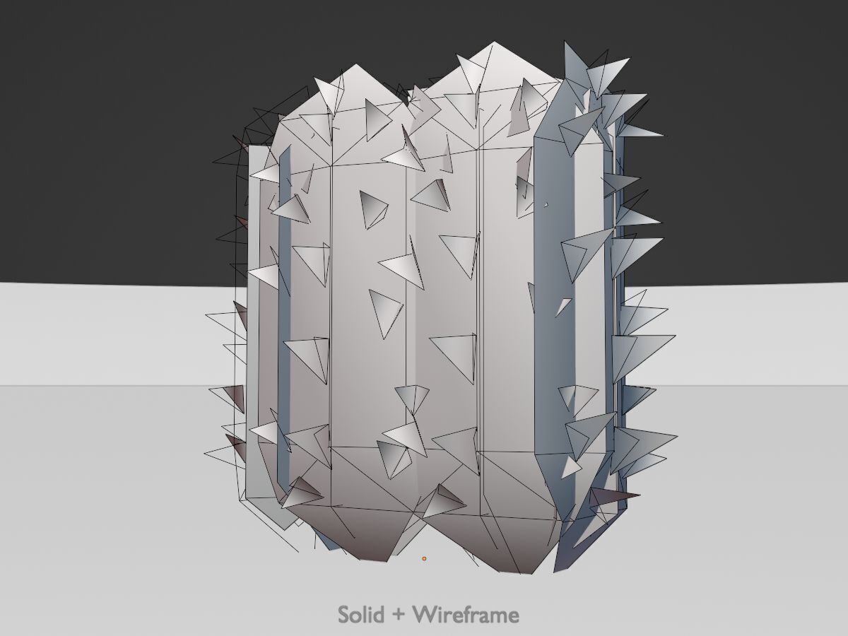 Cherry laurel hedge 500mm version-2 Low-poly 3D model_11