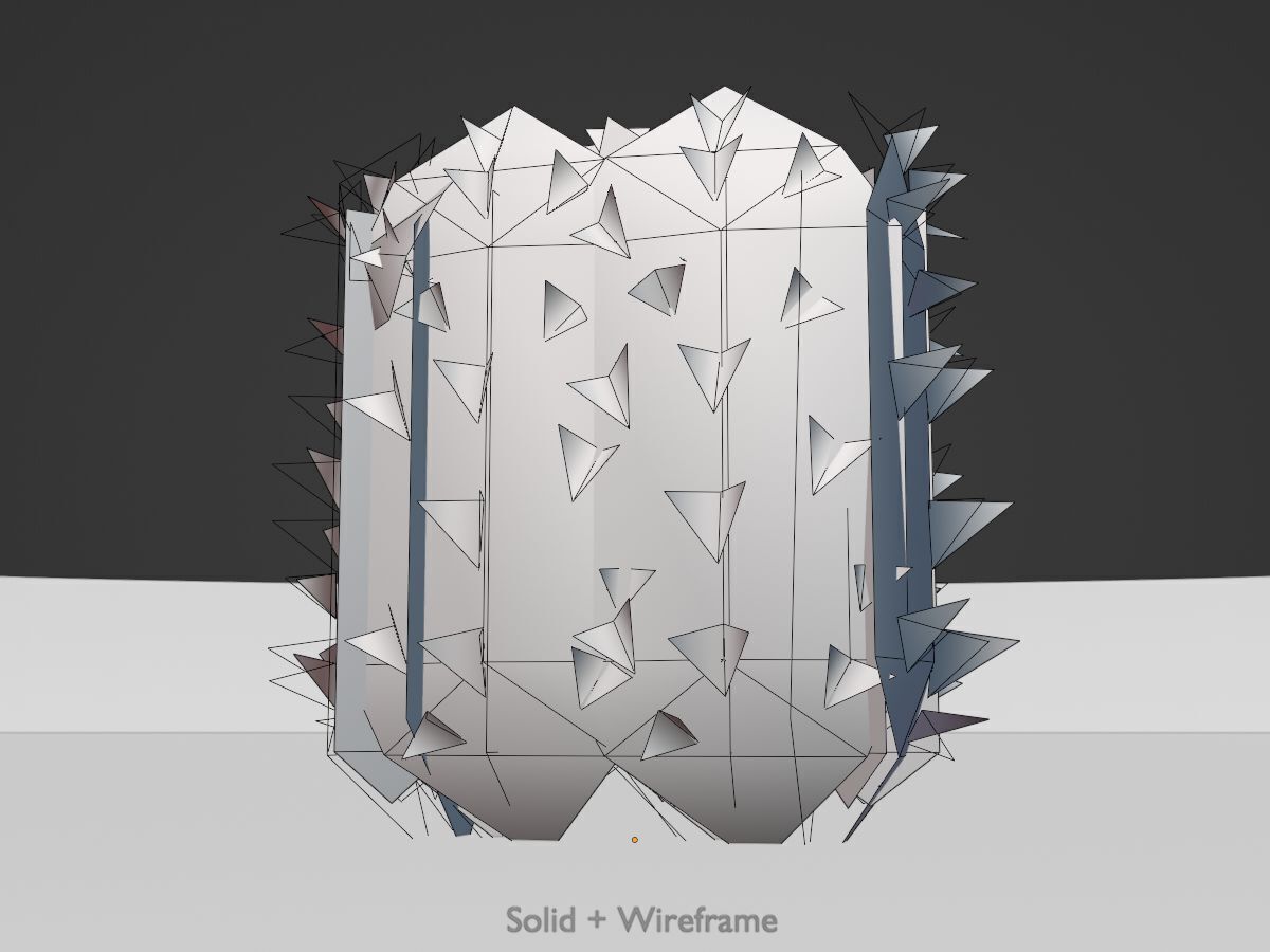 Cherry laurel hedge 500mm version-2 Low-poly 3D model_9