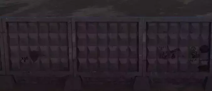 Fence Low-poly 3D model