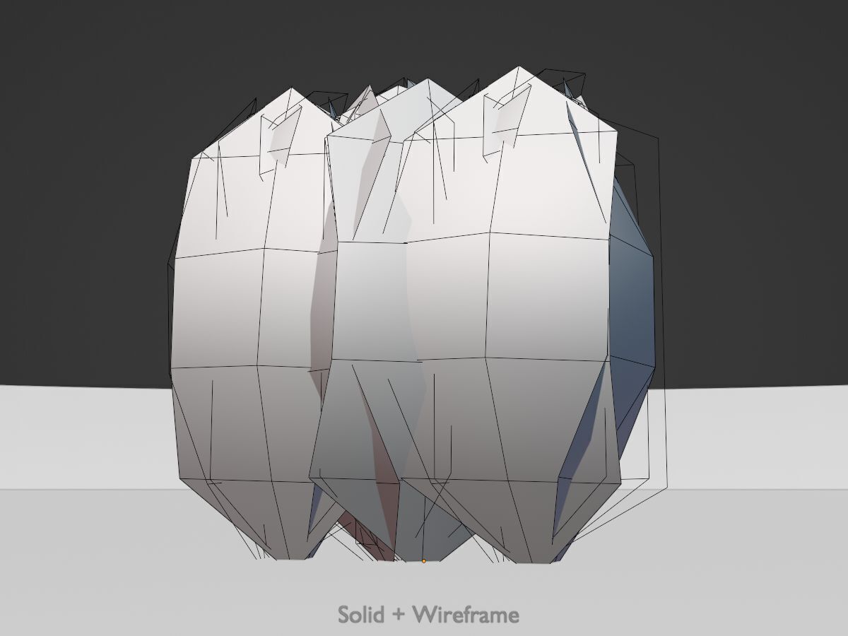 Cherry laurel hedge 500mm version-3 Low-poly 3D model_9