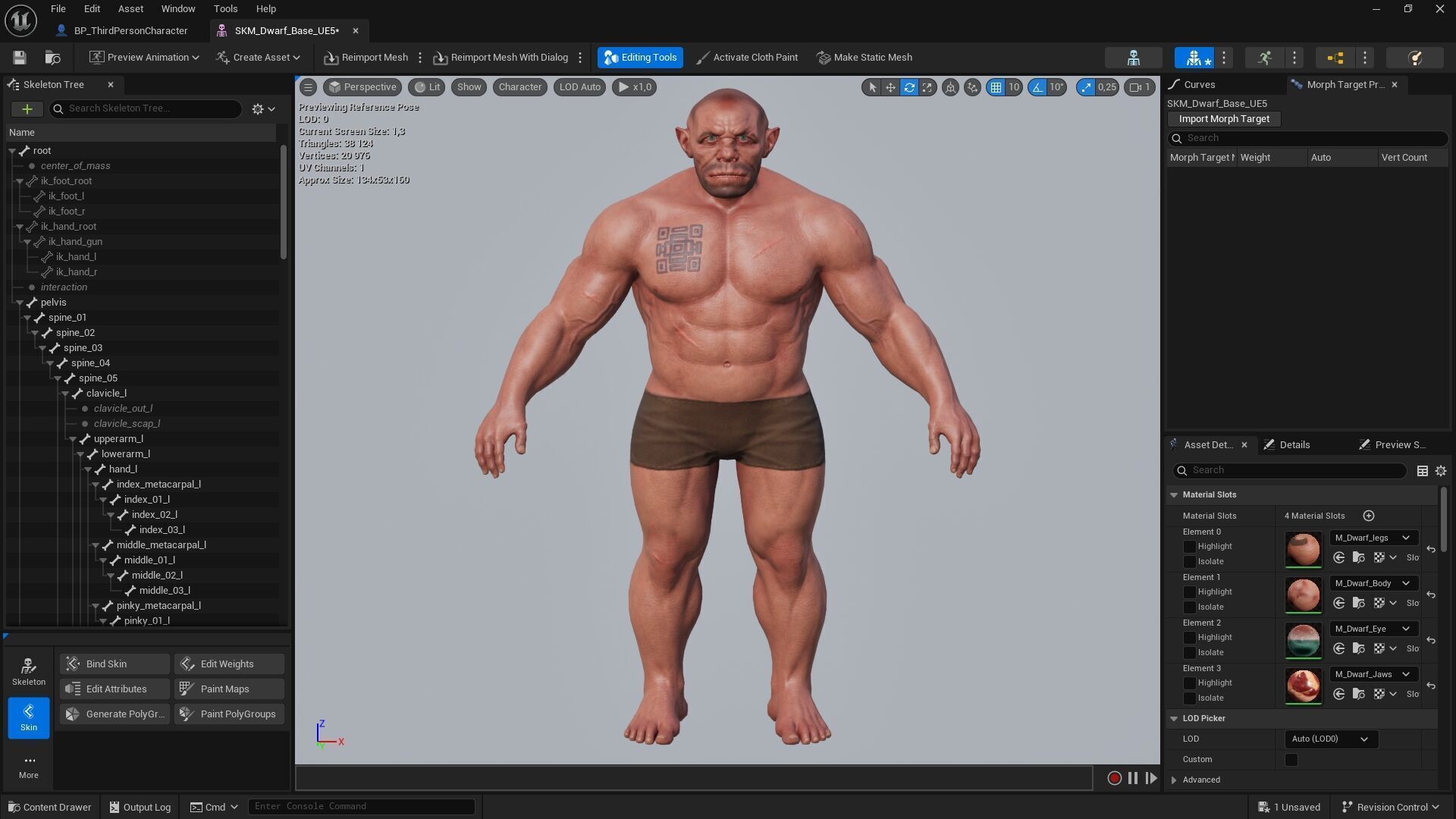 Dwarf Base Low-poly 3D model_12