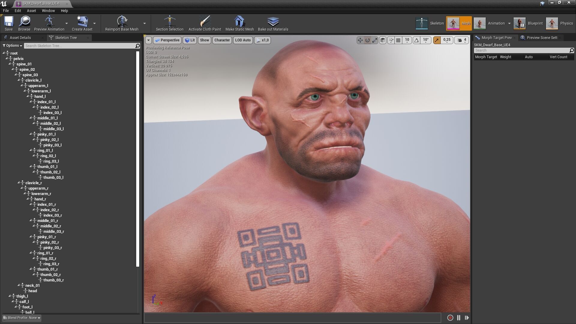 Dwarf Base Low-poly 3D model_15