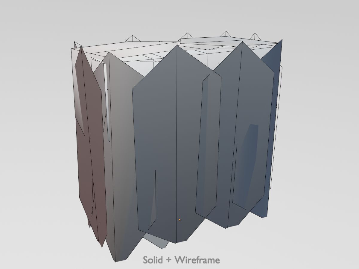 Cherry laurel hedge 500mm version-4 Low-poly 3D model_12