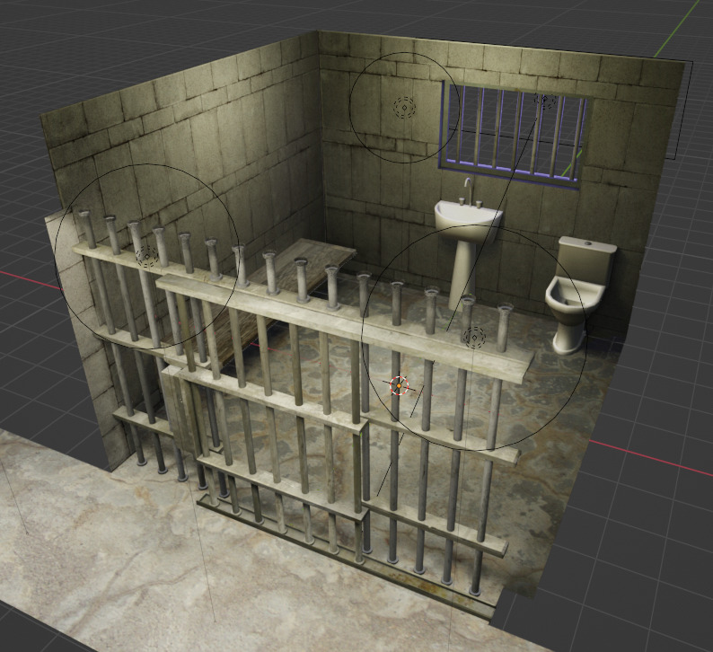 Prison Cell Low-poly 3D model_2