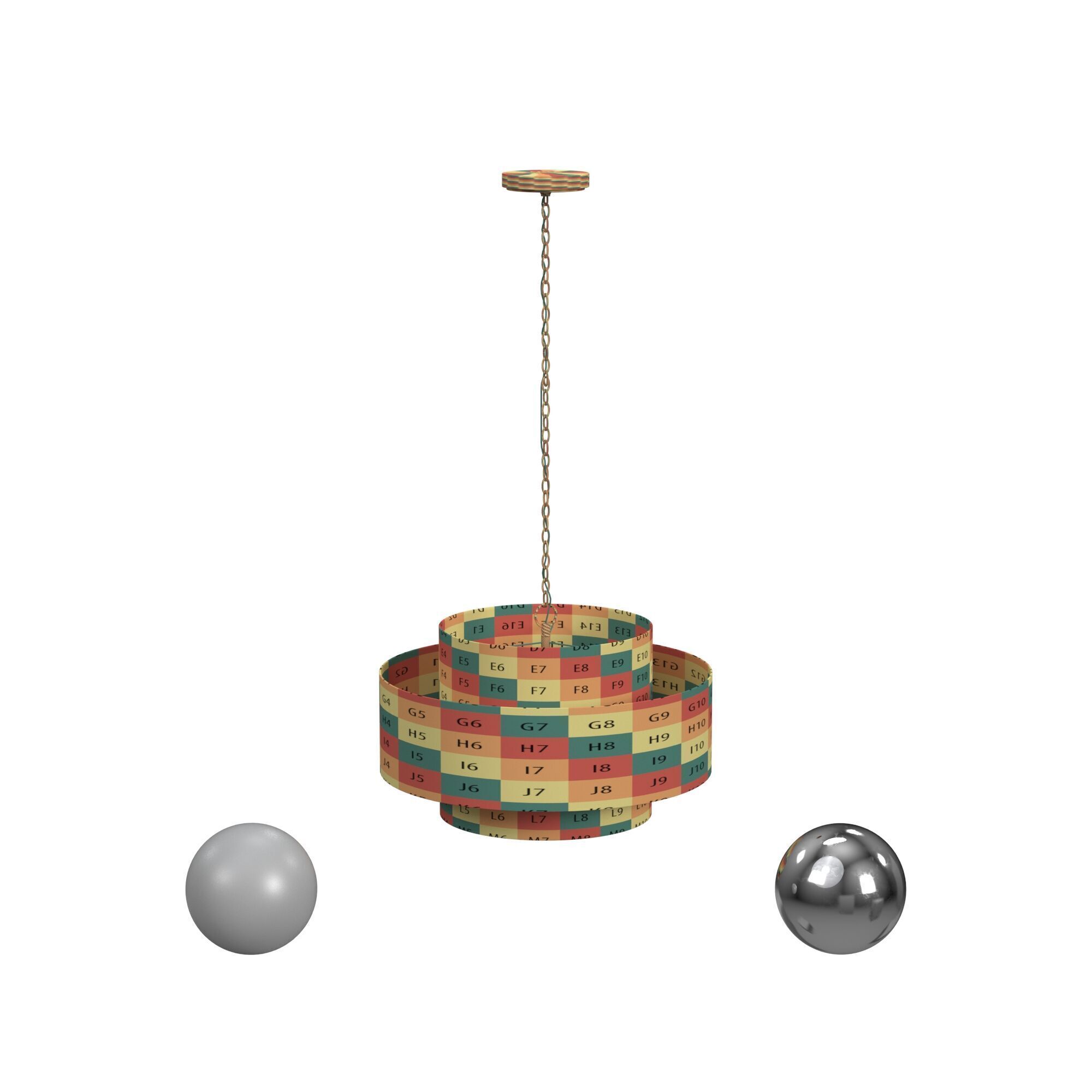 Jude Drum Pendant 3D model_2