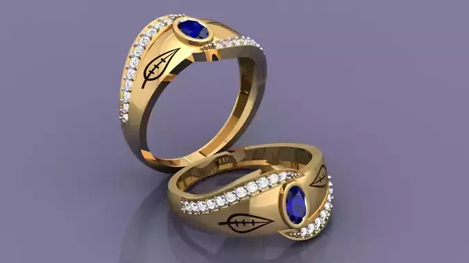 LEAF RING 3D print model
