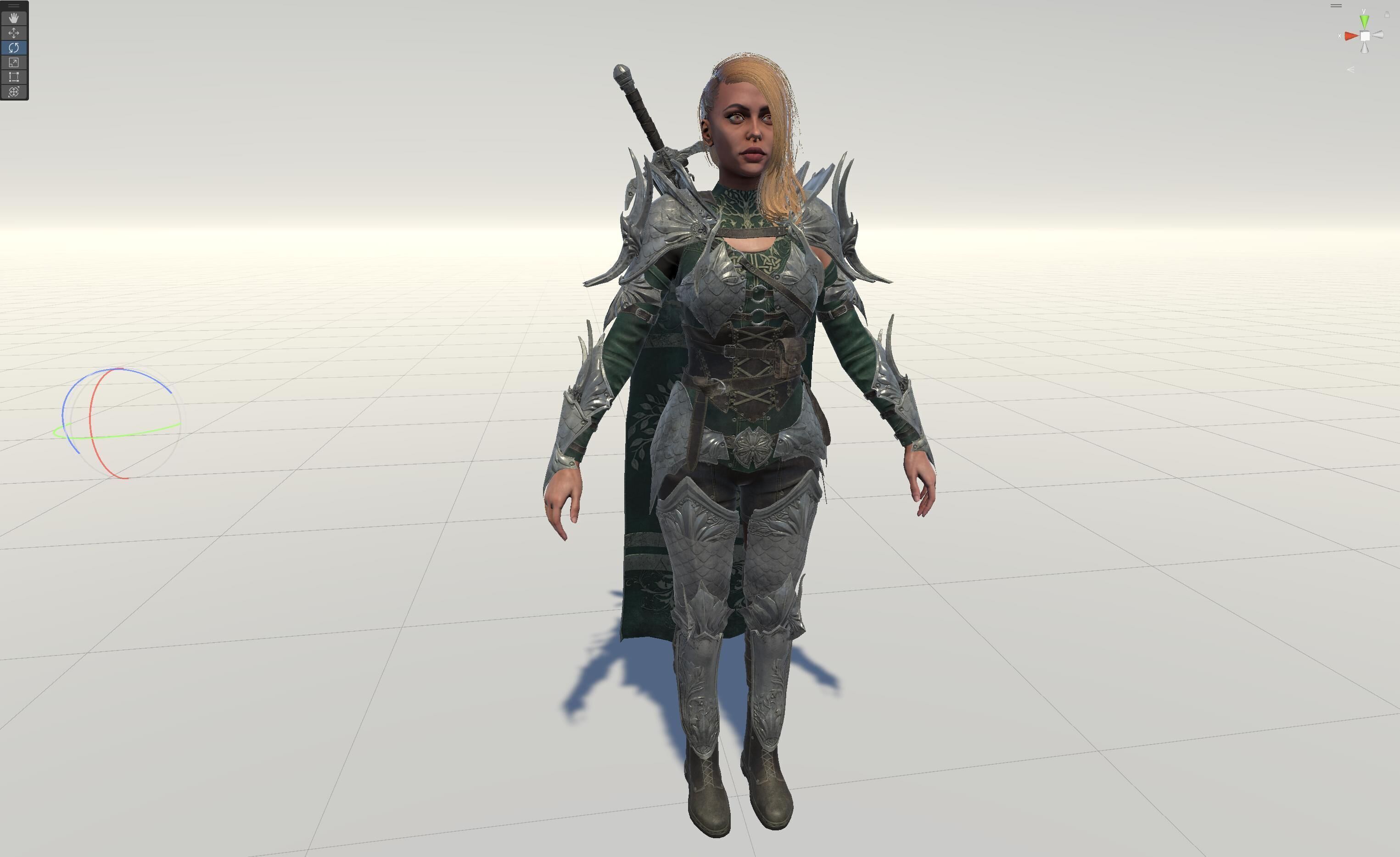 Knight Gilr Low-poly 3D model_44