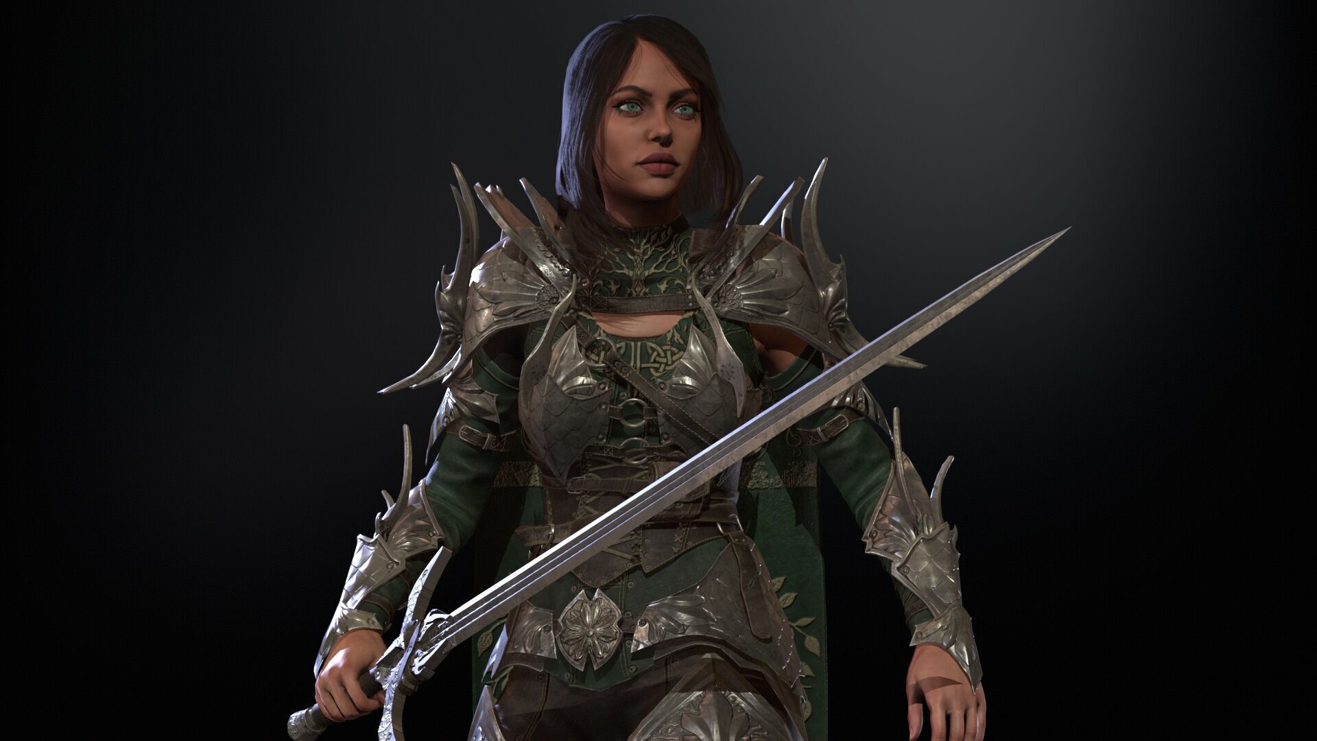 Knight Gilr Low-poly 3D model_34