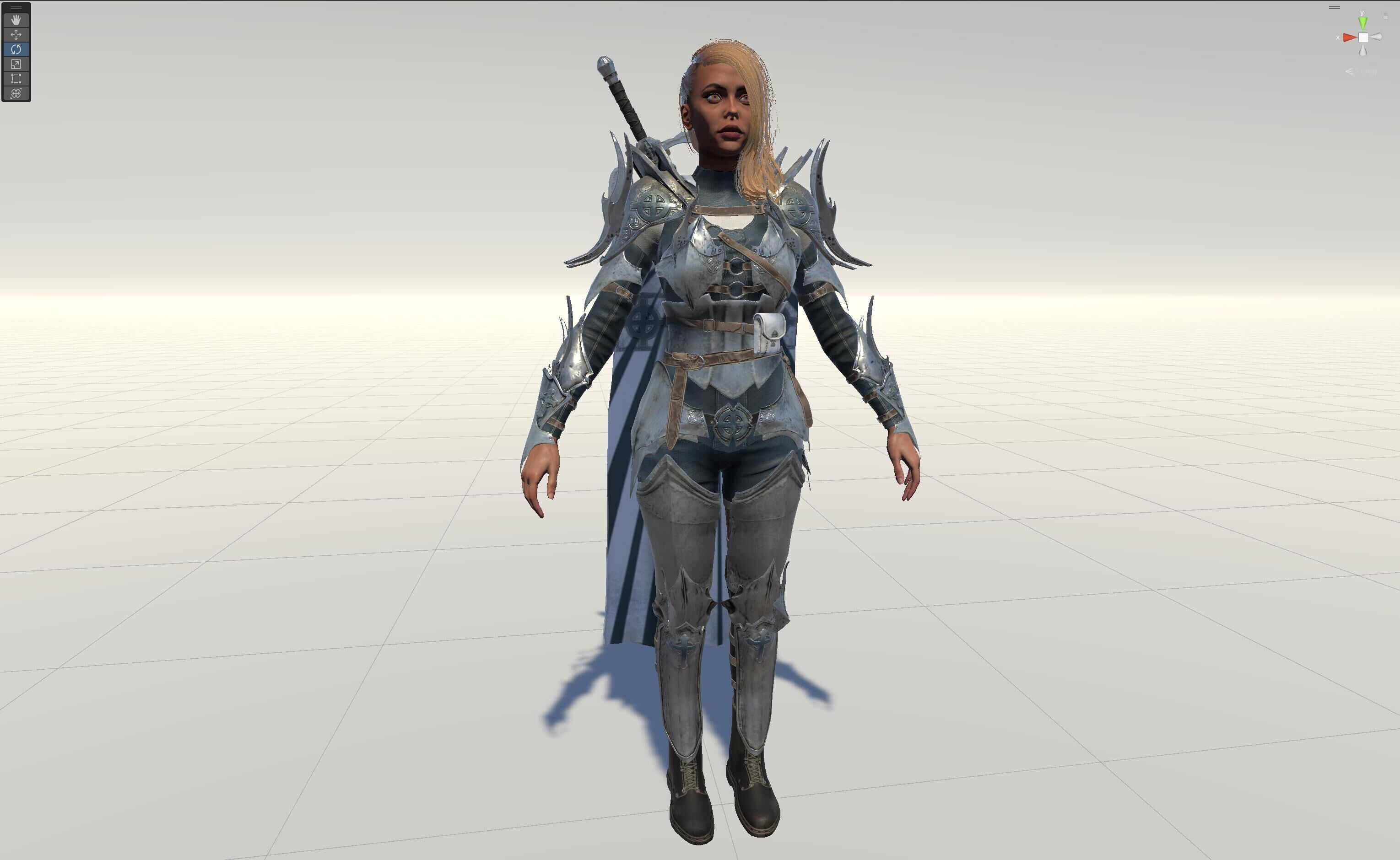 Knight Gilr Low-poly 3D model_45
