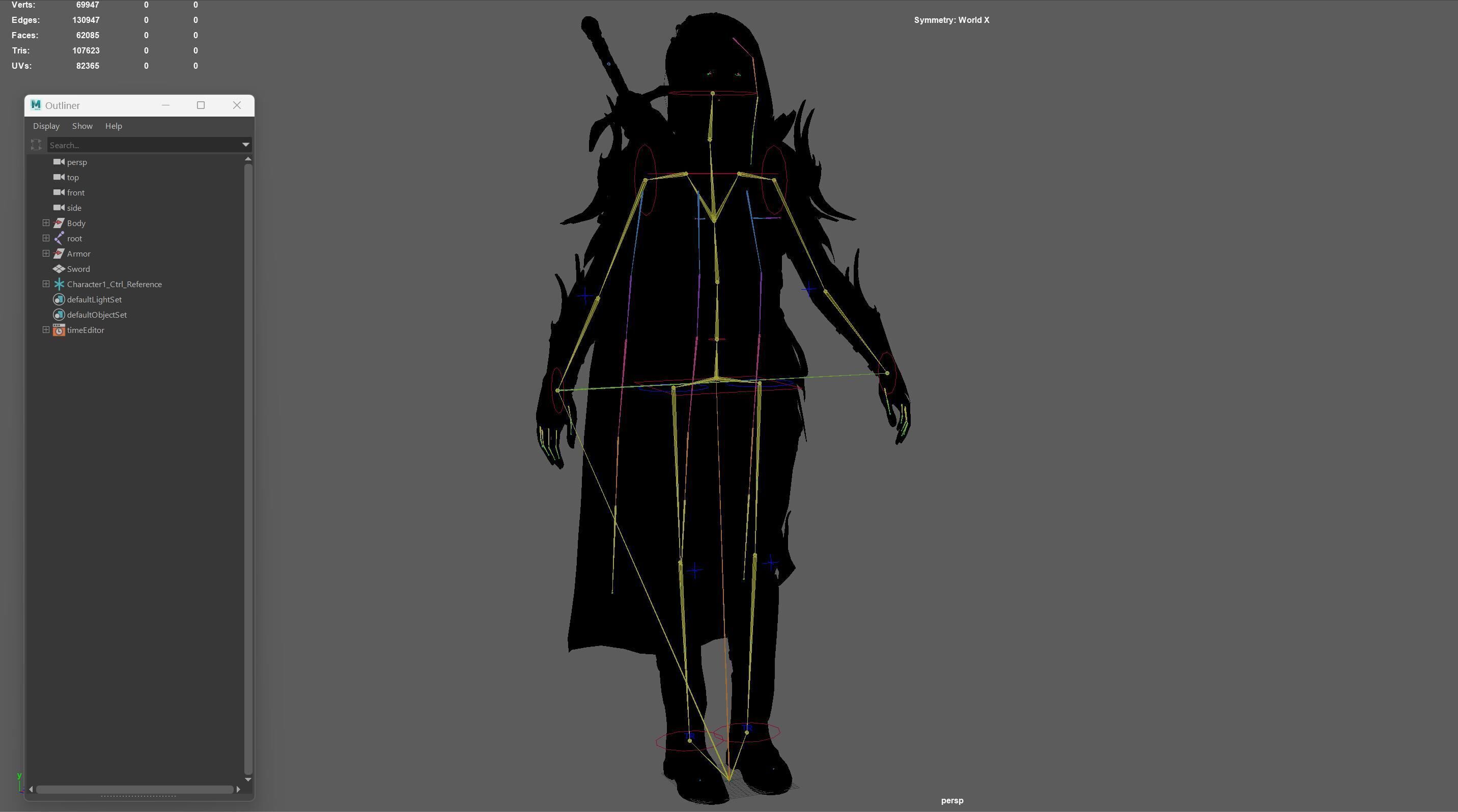 Knight Gilr Low-poly 3D model_43