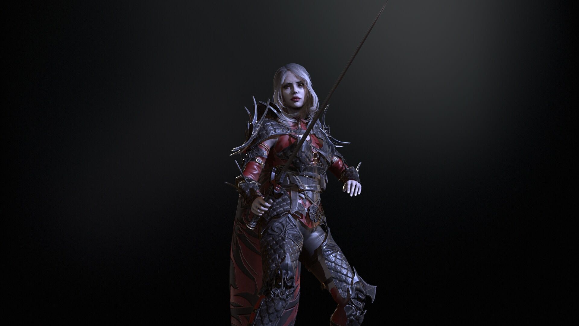 Knight Gilr Low-poly 3D model_22