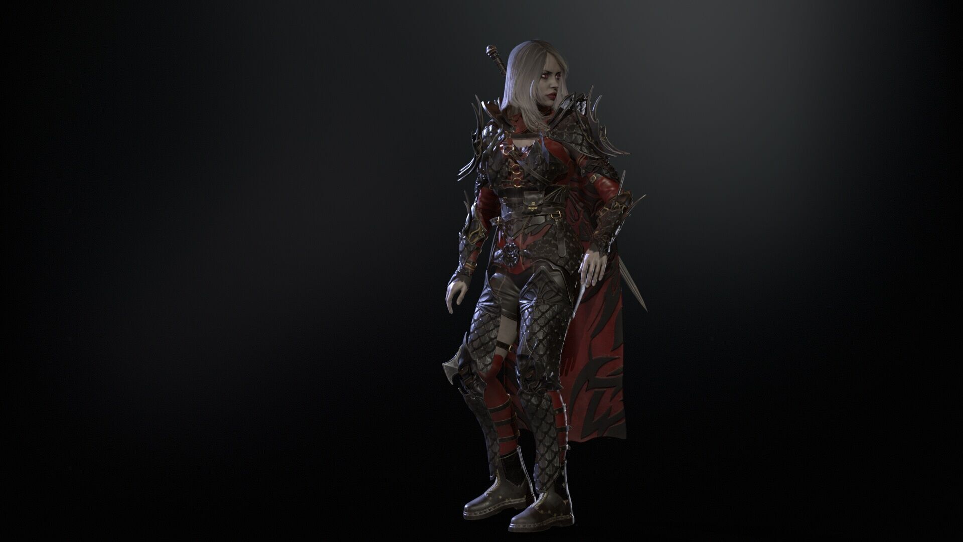 Knight Gilr Low-poly 3D model_25