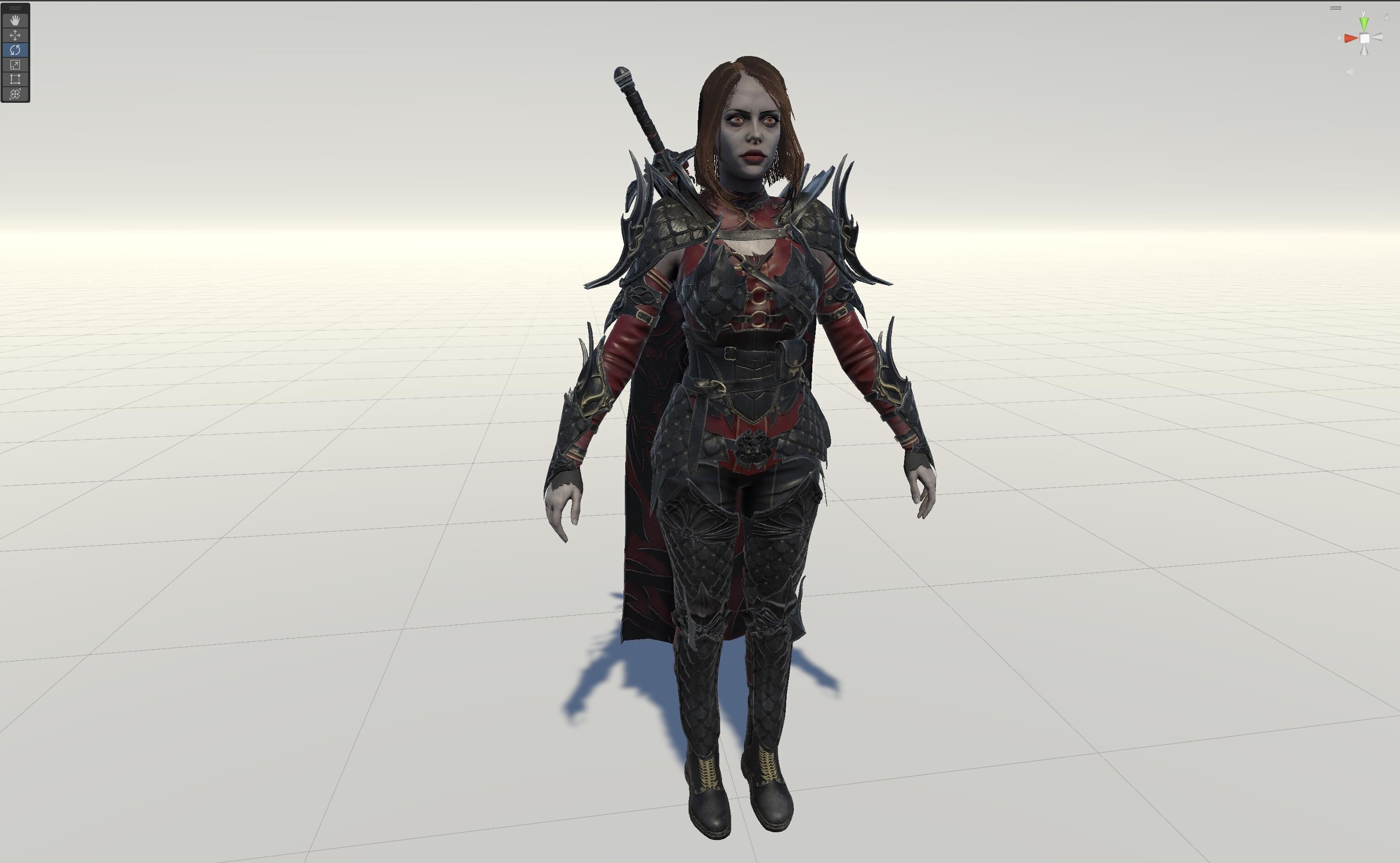 Knight Gilr Low-poly 3D model_46