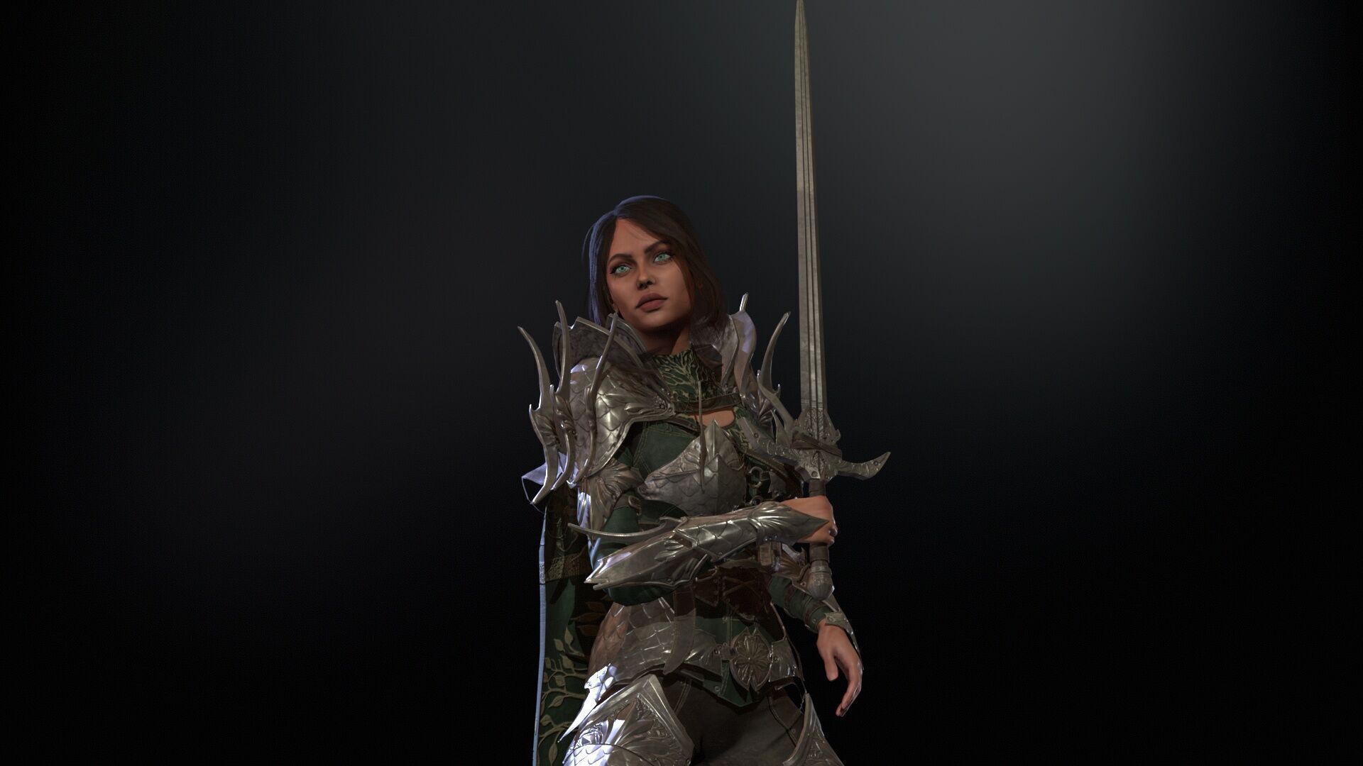 Knight Gilr Low-poly 3D model_29