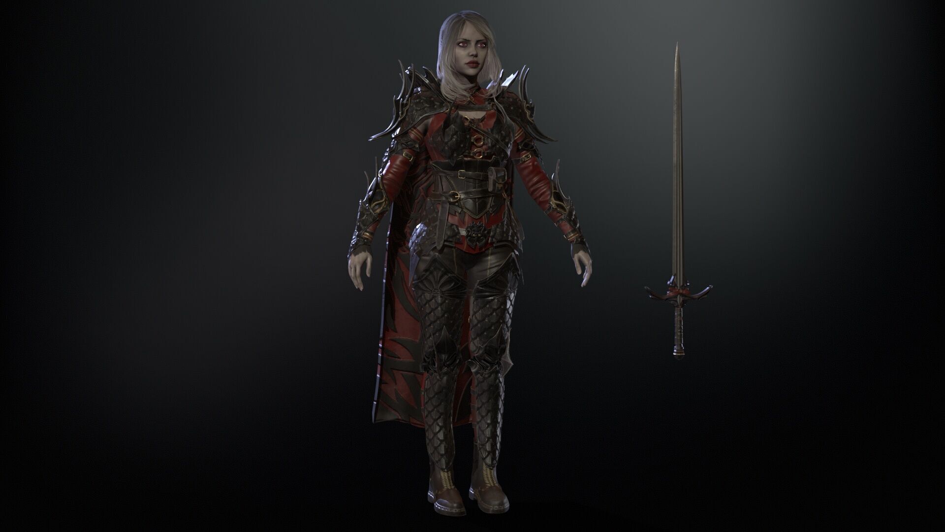 Knight Gilr Low-poly 3D model_6