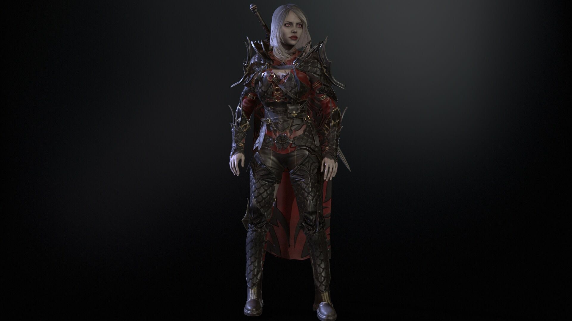 Knight Gilr Low-poly 3D model_26