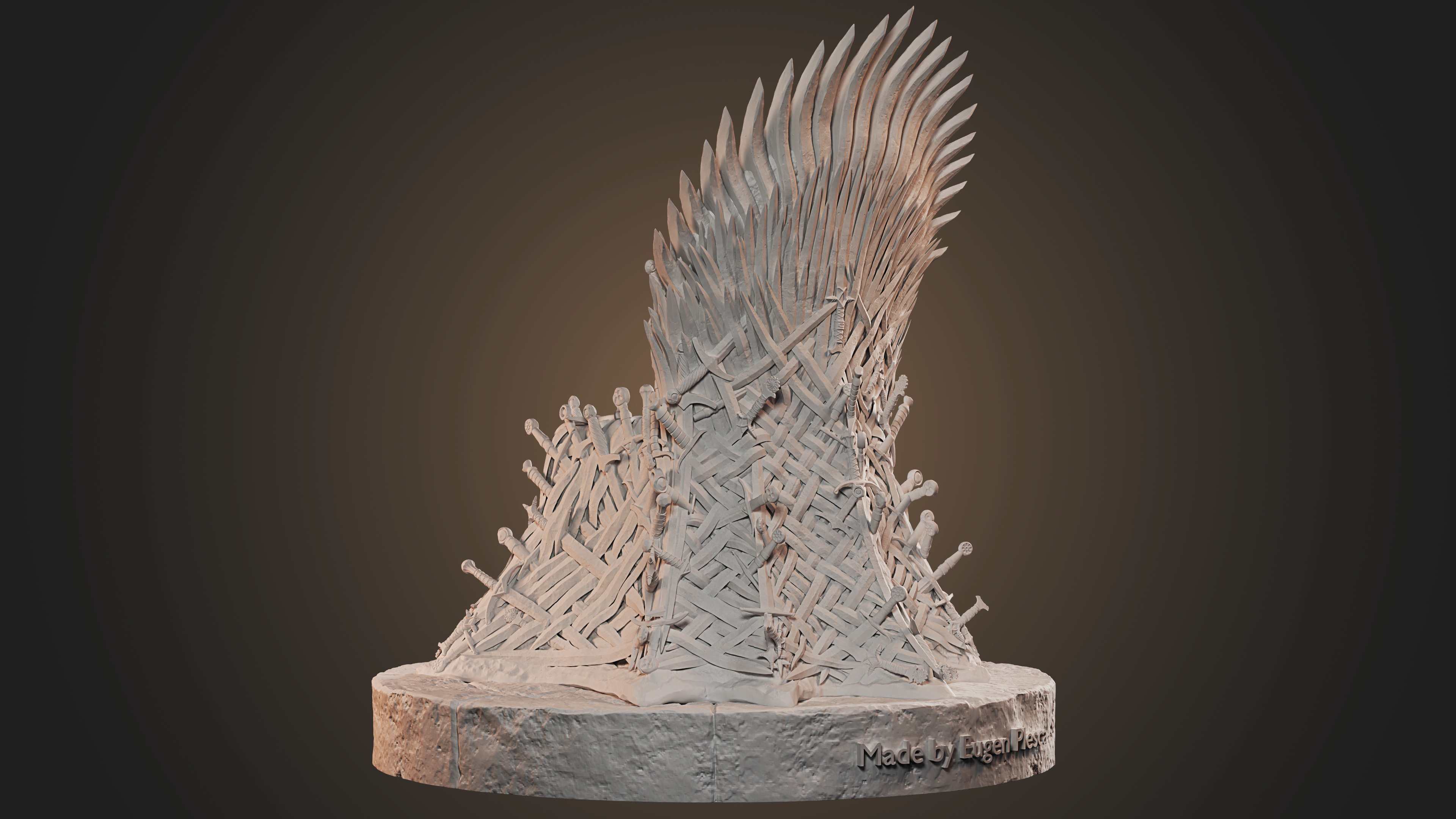 Iron Throne 3D print model_9