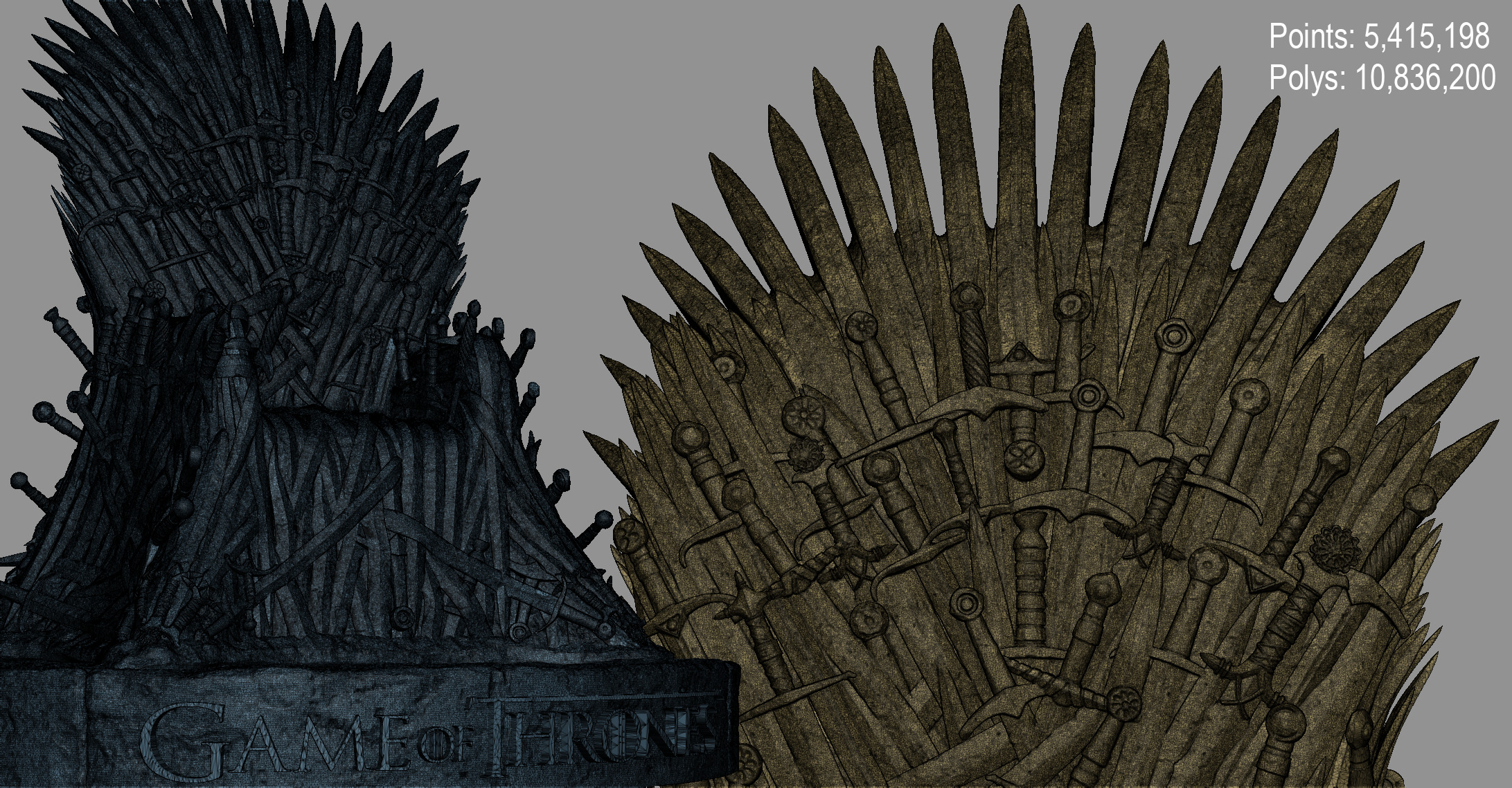 Iron Throne 3D print model_15
