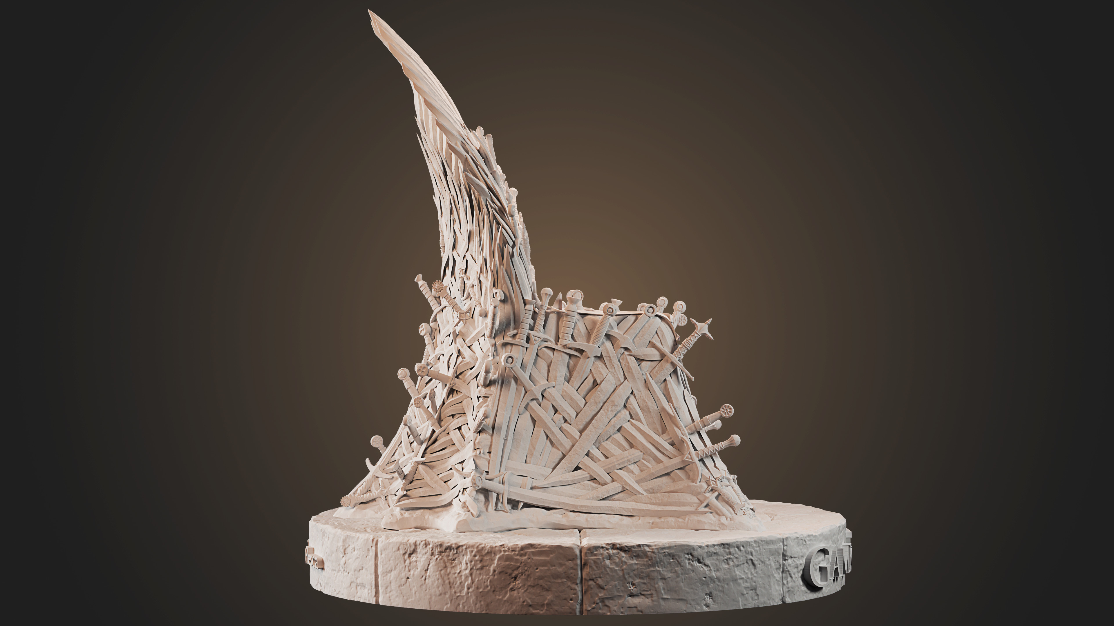 Iron Throne 3D print model_12