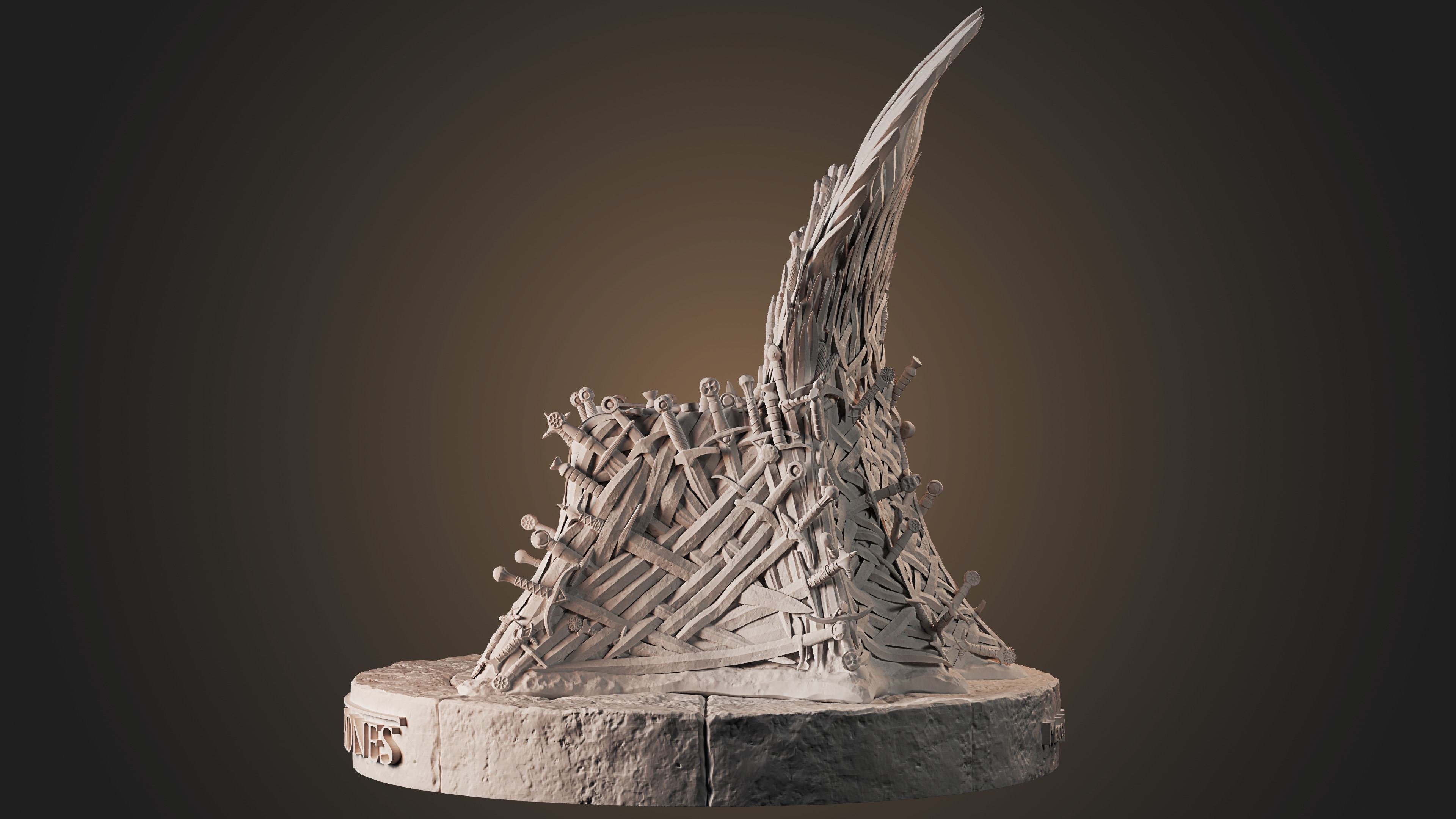 Iron Throne 3D print model_2