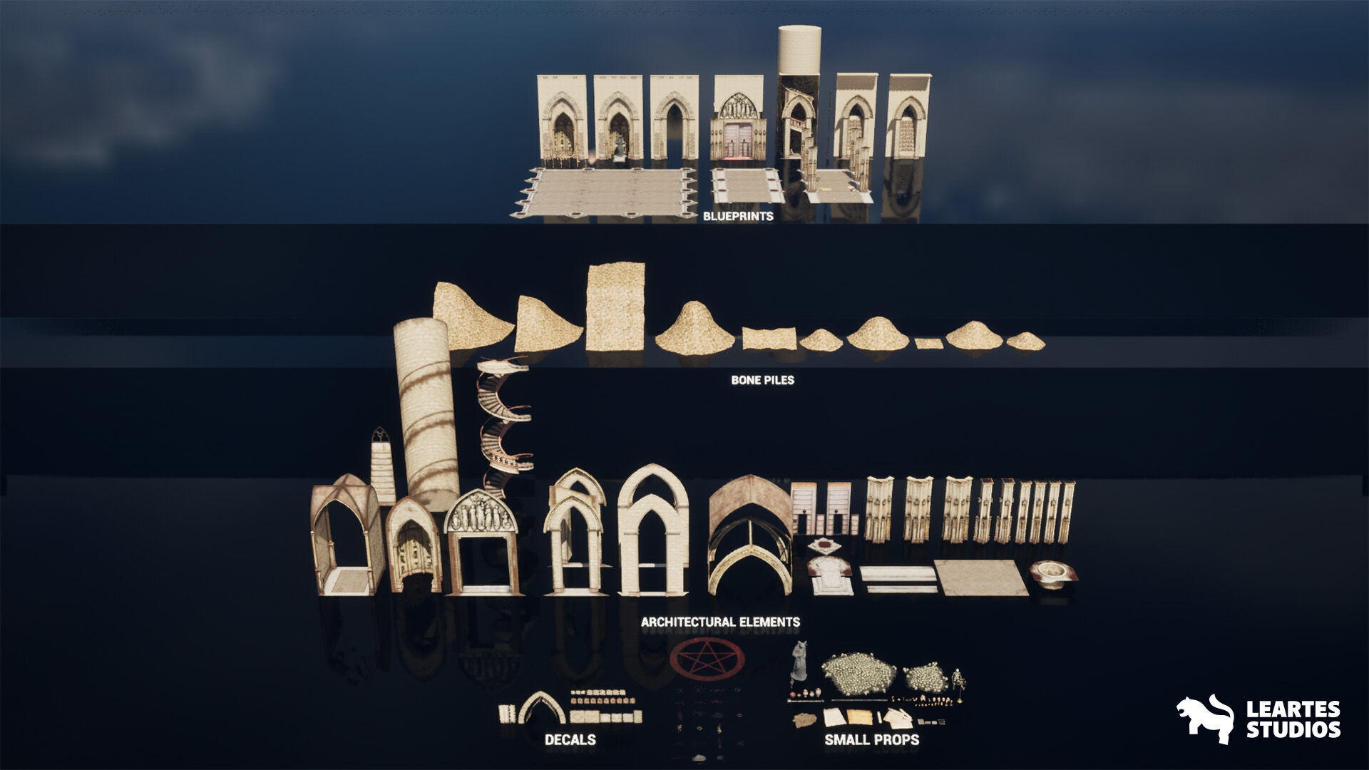 The Grand Ossuary Low-poly 3D model_10