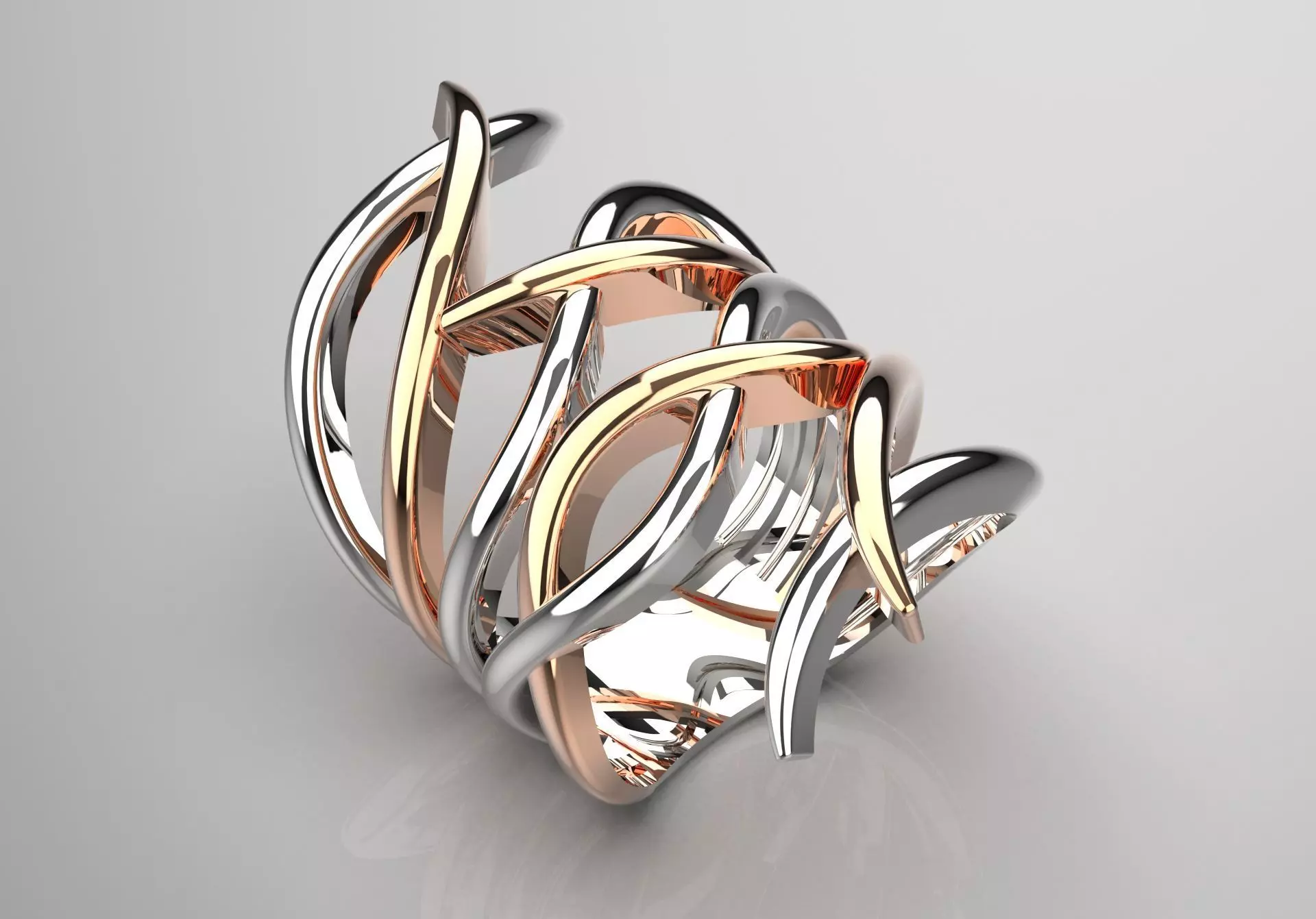 gold ring girl gr0038 3D print model