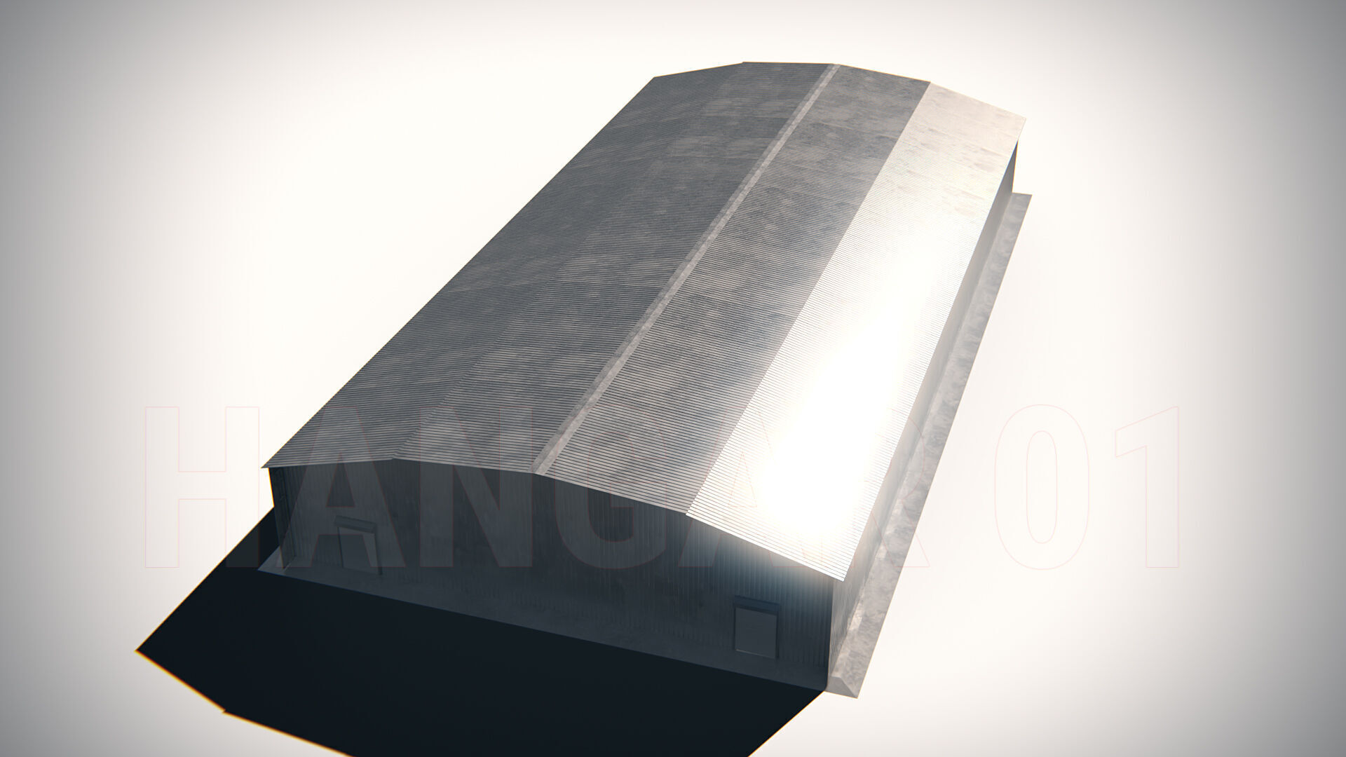 Hangar 01 PBR Low-poly 3D model_13