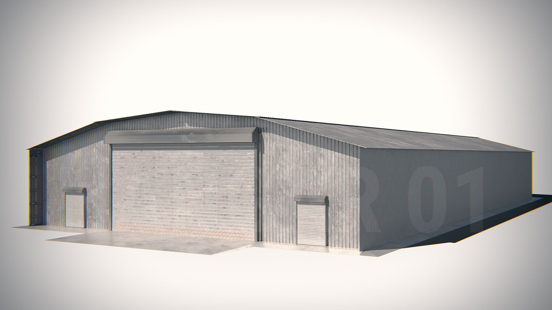 Hangar 01 PBR Low-poly 3D model_17
