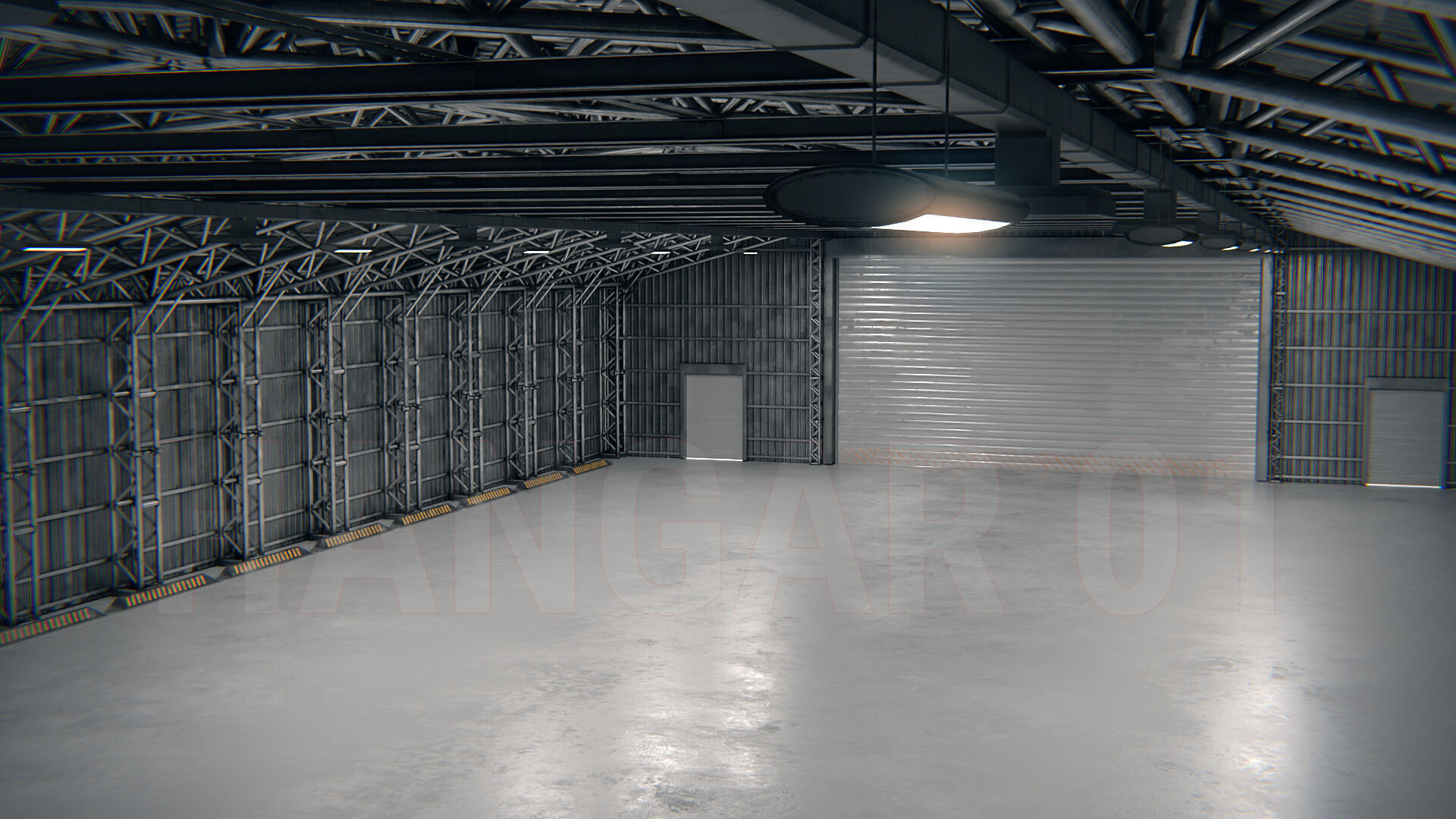 Hangar 01 PBR Low-poly 3D model_11