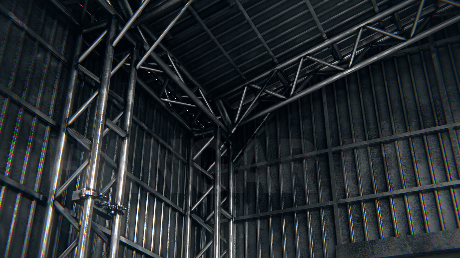 Hangar 01 PBR Low-poly 3D model_3