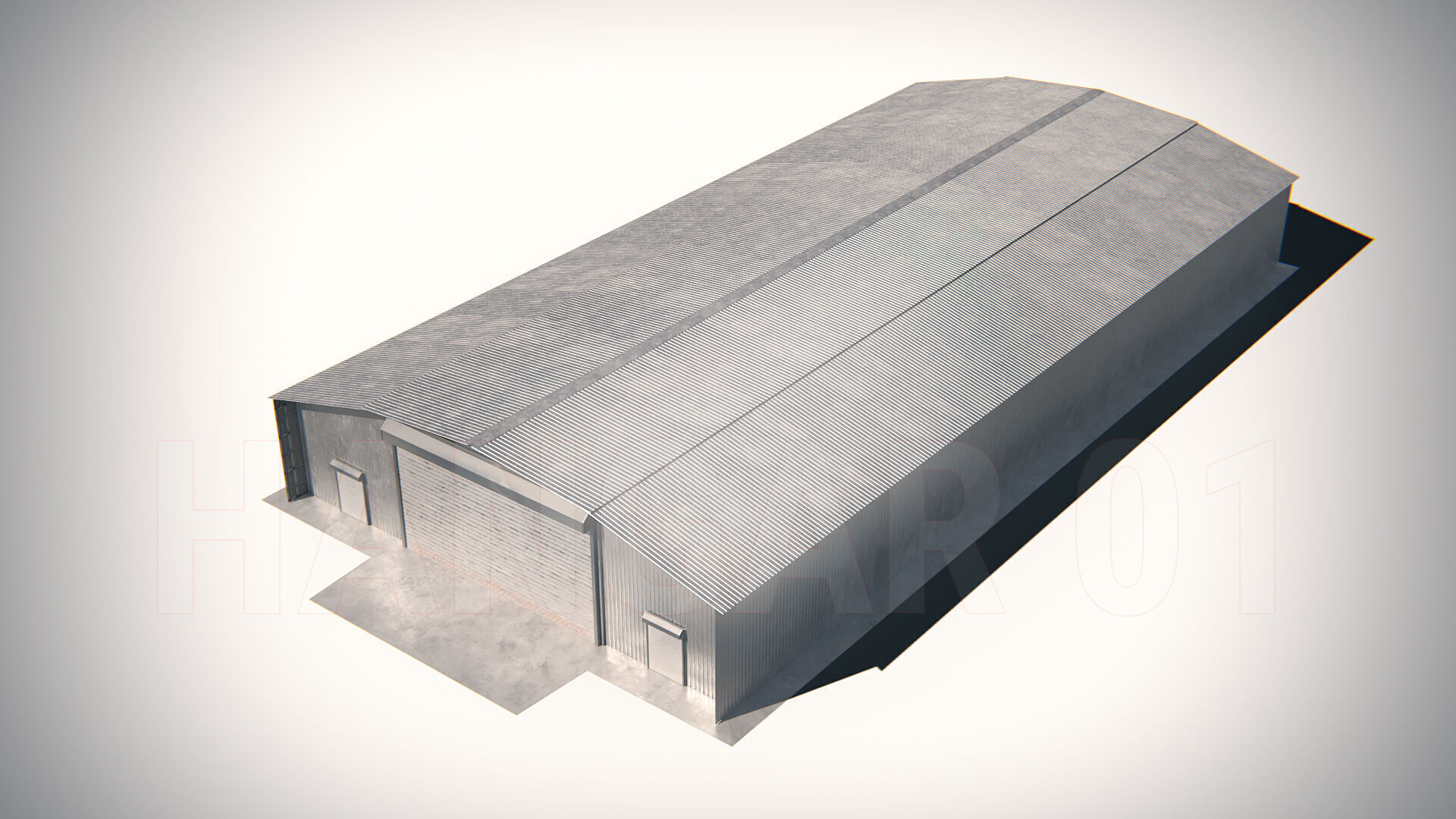 Hangar 01 PBR Low-poly 3D model_16