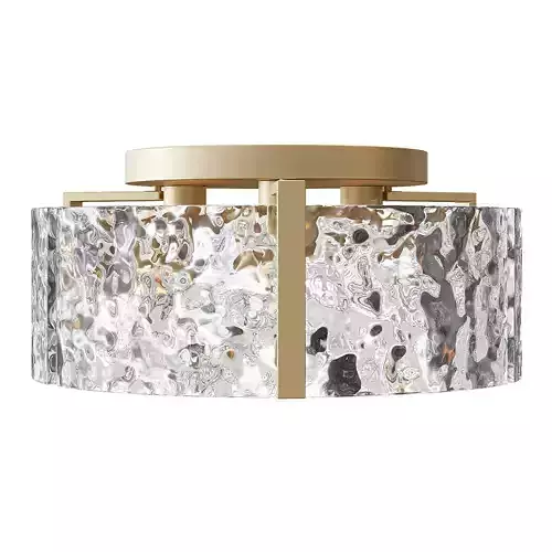 Kourtney Glass Flush Mount by Beachcrest Home