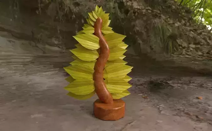 Low Poly Tree UV Unwrappd