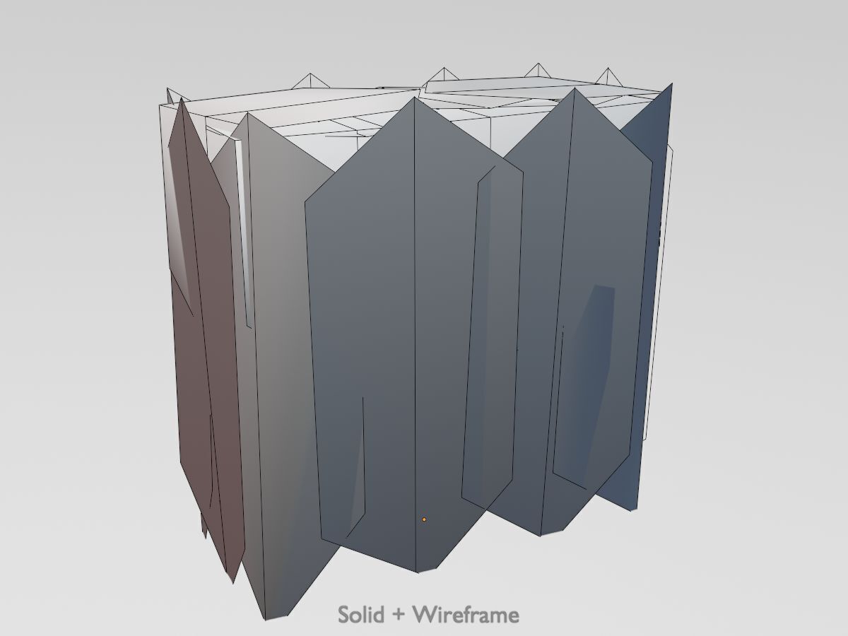 Cherry laurel hedge 500mm version-5 Low-poly 3D model_12