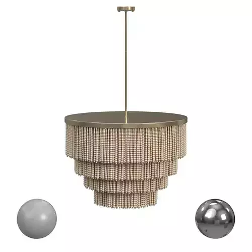 Samantha Beaded Chandelier Natural