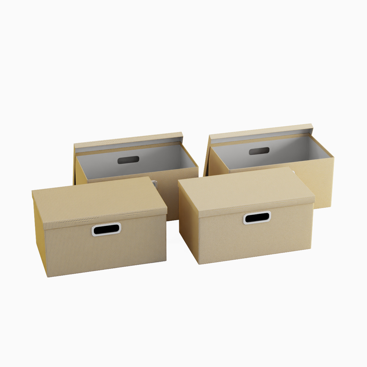 Storage Boxes 02 Low-poly 3D model_4