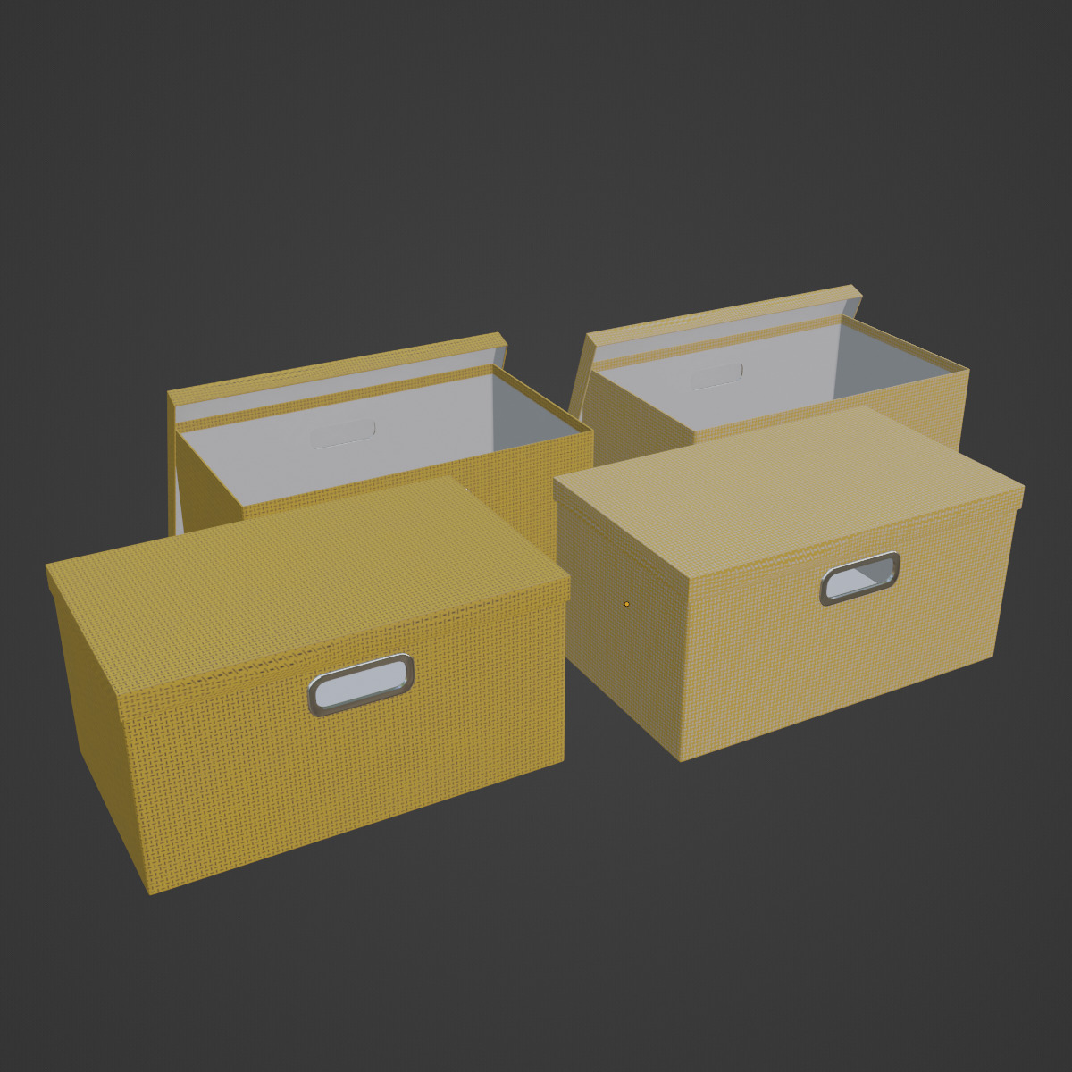 Storage Boxes 02 Low-poly 3D model_6